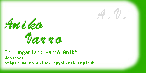 aniko varro business card