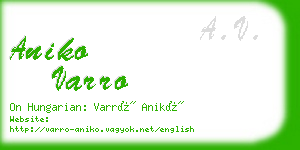 aniko varro business card